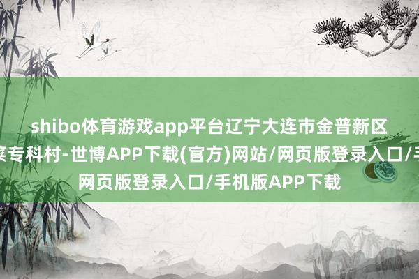 shibo体育游戏app平台　　辽宁大连市金普新区转角房村是秋菜专科村-世博APP下载(官方)网站/网页版登录入口/手机版APP下载