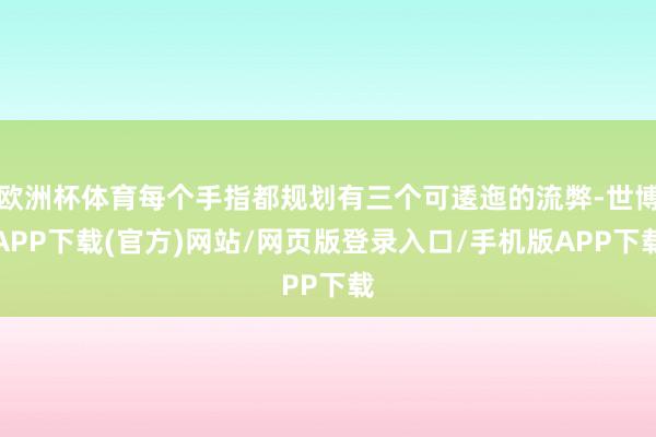 欧洲杯体育每个手指都规划有三个可逶迤的流弊-世博APP下载(官方)网站/网页版登录入口/手机版APP下载