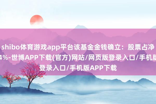 shibo体育游戏app平台该基金金钱确立：股票占净值比93.84%-世博APP下载(官方)网站/网页版登录入口/手机版APP下载