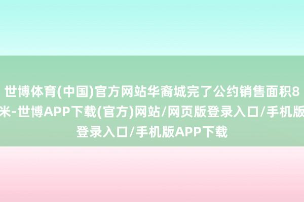 世博体育(中国)官方网站华裔城完了公约销售面积8.2万过去米-世博APP下载(官方)网站/网页版登录入口/手机版APP下载