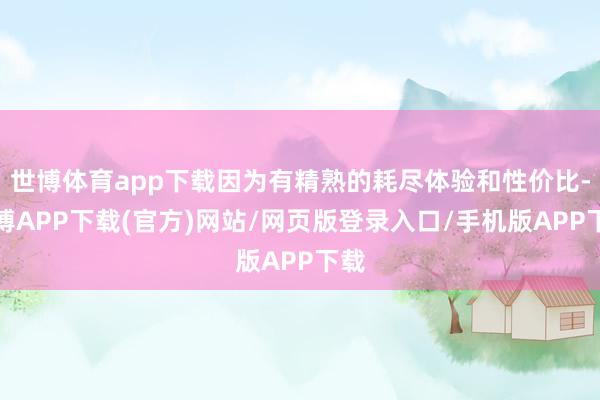 世博体育app下载因为有精熟的耗尽体验和性价比-世博APP下载(官方)网站/网页版登录入口/手机版APP下载