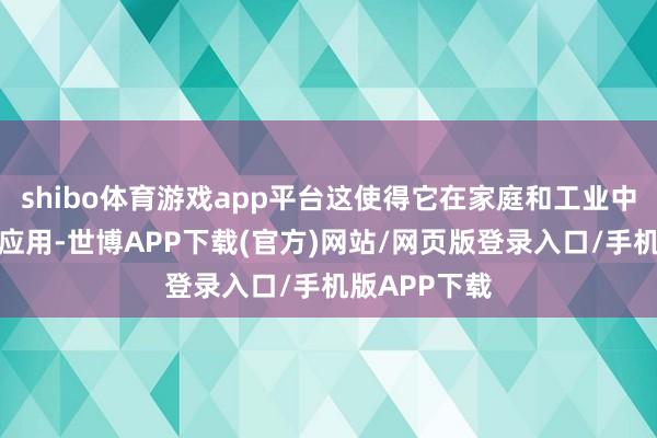 shibo体育游戏app平台这使得它在家庭和工业中齐八成世俗应用-世博APP下载(官方)网站/网页版登录入口/手机版APP下载